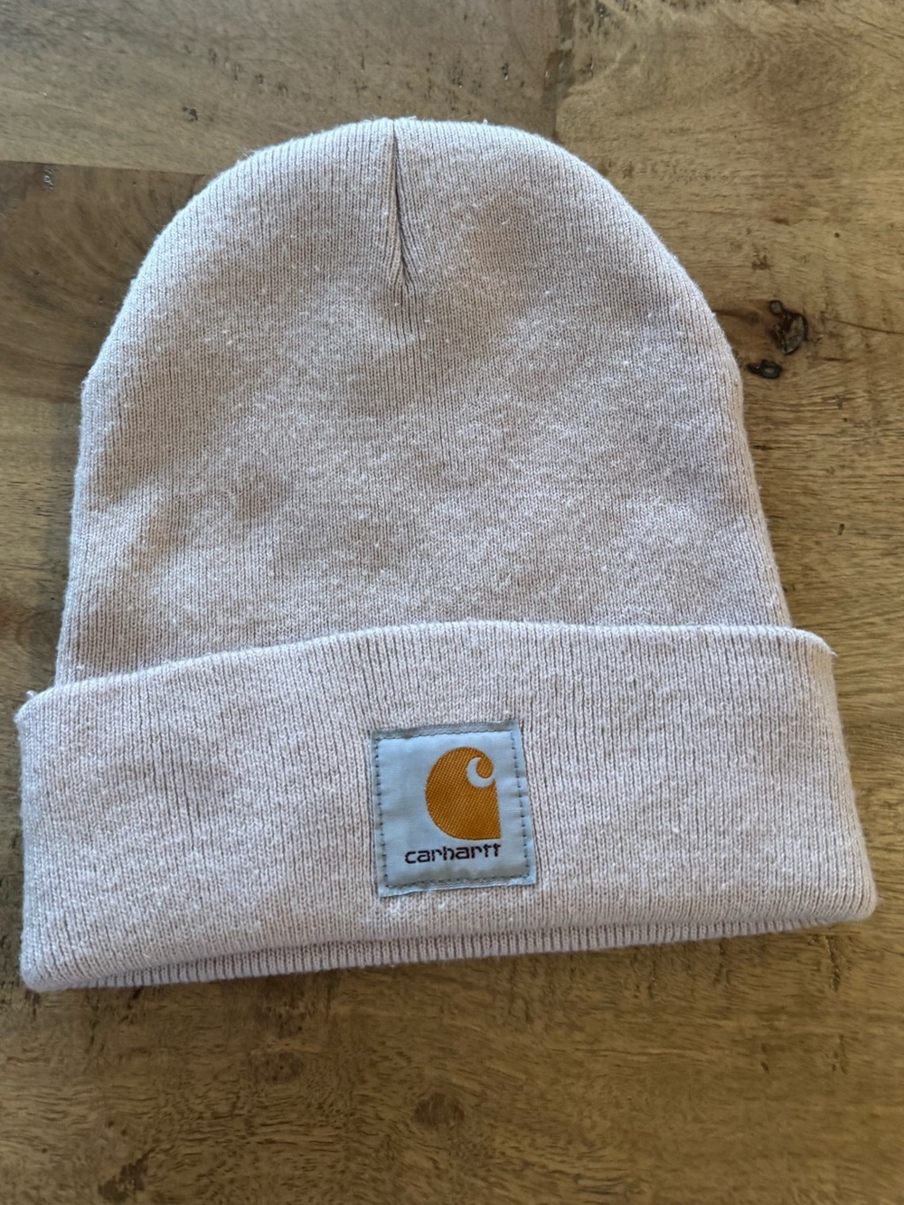 Carhartt lilac Cuffed Knit Beanie with Logo Patch